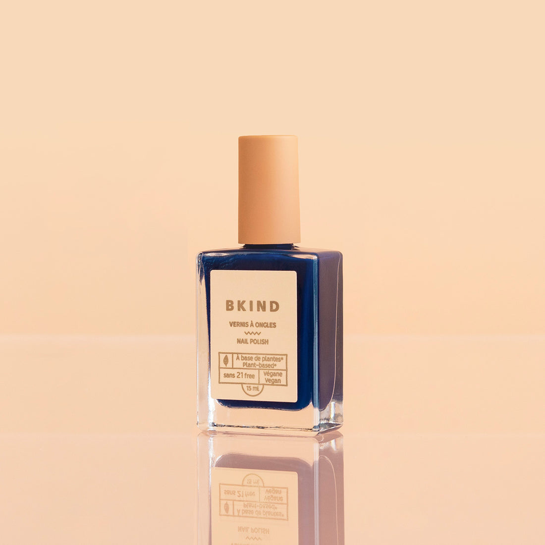 BKIND nail polish vernis vegan 21-free on the rocks blue